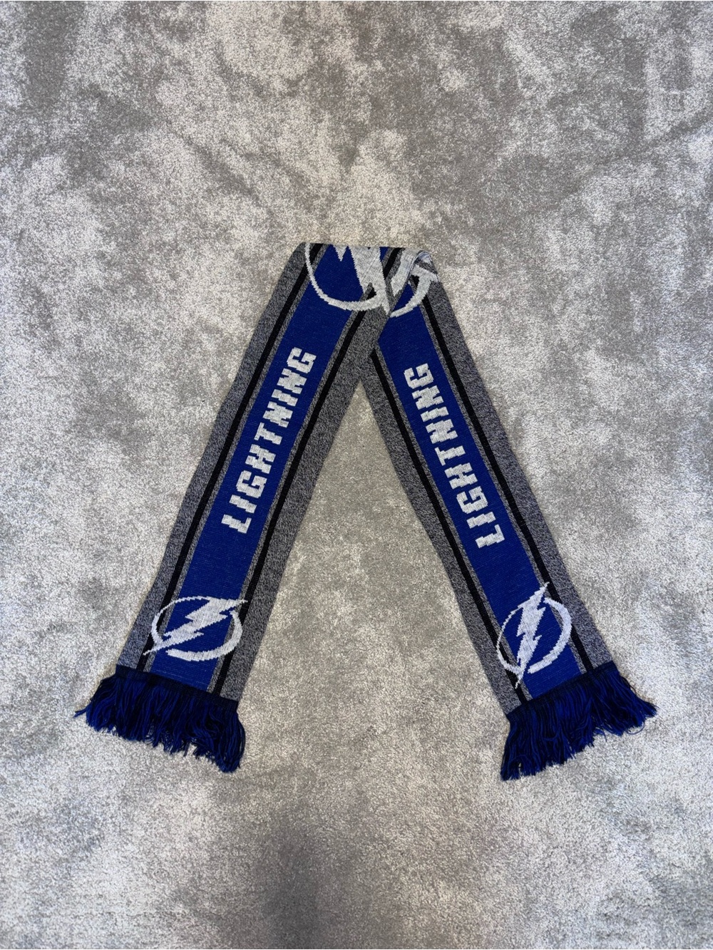 Fanatics Tampa Bay Lightning Knit Scarf - Blue & Gray